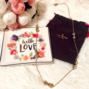 Kate Spade Take a Bow gold necklace